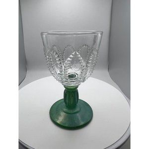 Vintage Fostoria for Avon Emerald Green Stem Cordial Glass